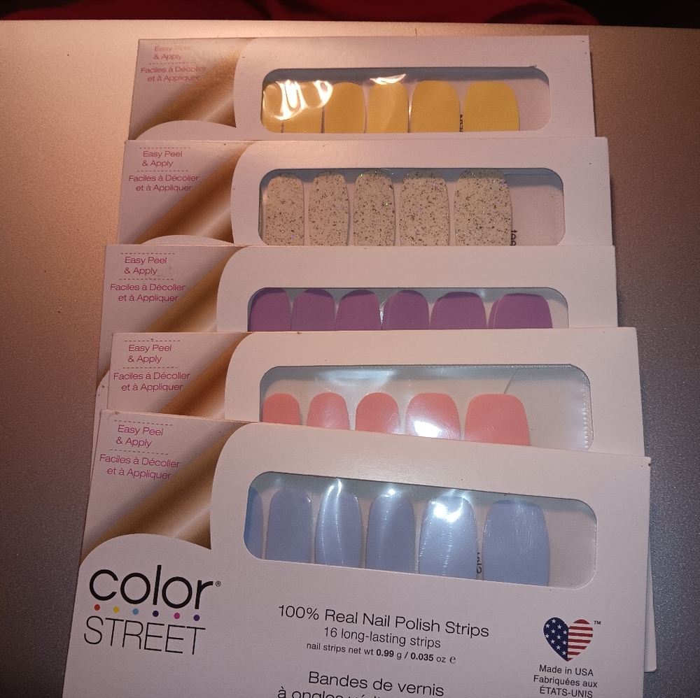 5 sets of nwt Color Street strips
